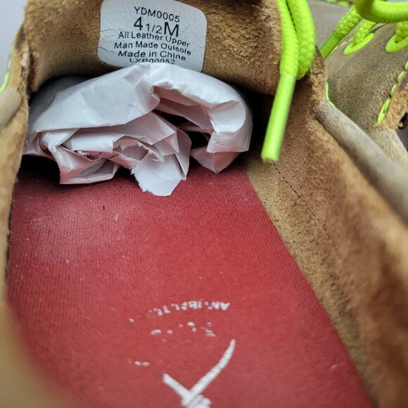 Youth Twisted X Bomber Slip On Shoe Leather Lace Up Moc Neon Yellow Size 4.5 - Picture 8 of 10